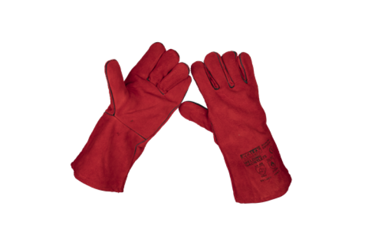 LEATHER WELDING GAUNLETS (GLOVES) (LINED)