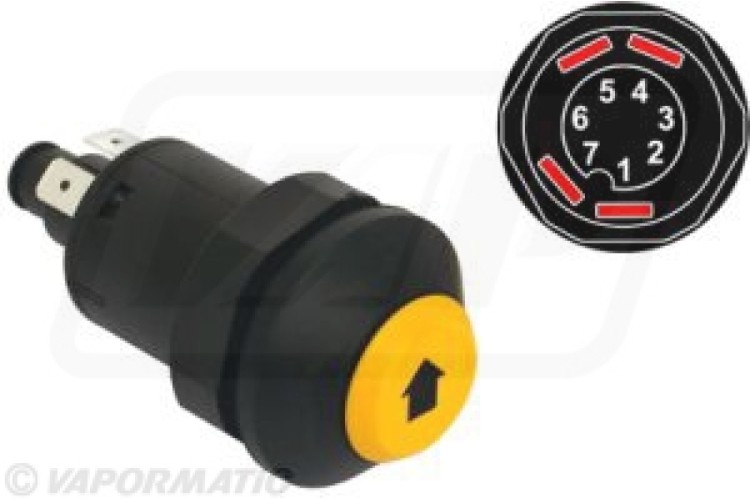 LIFT & LOWER PUSH SWITCH (12VDC - 25A) (YELLOW)