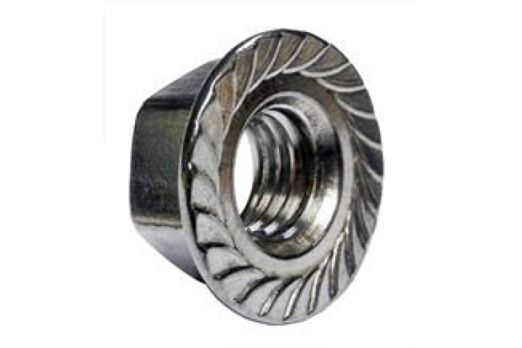 M10 - 1.50 FLANGE NUT (A2)  (SERRATED)