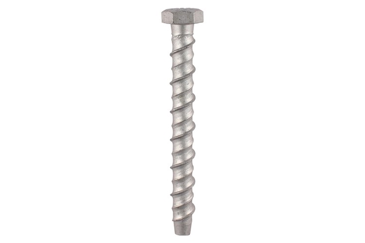 M10 X 100MM MULTI-FIX CONCRETE BOLT HEX HEAD IN SILVER