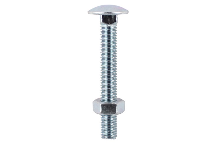 M10 X 110MM CARRIAGE BOLT & NUT (ZINC) (4.8) 