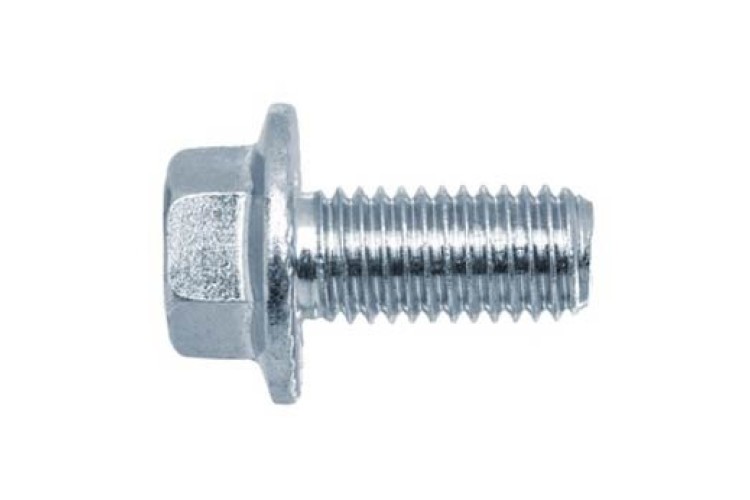 M5 X 12MM HEX FLANGE BOLT (ZINC) (8.8) (SERRATED)