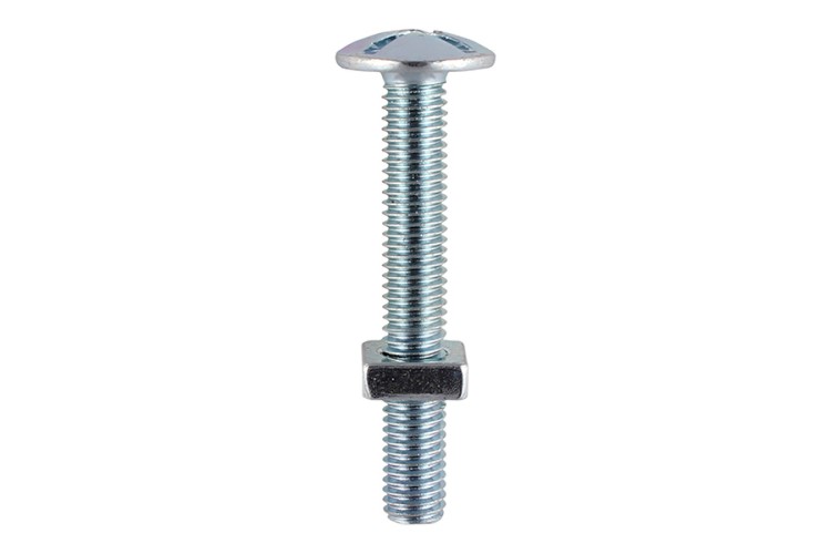 M5 X 30MM ROOFING BOLT AND SQUARE NUT (ZINC)