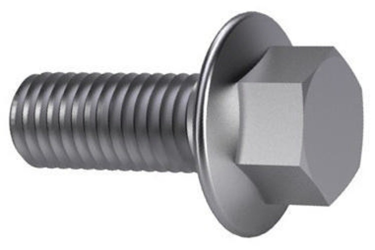 M6 X 20MM FLANGE HEX SCREW (8.8) (ZINC) (FT)