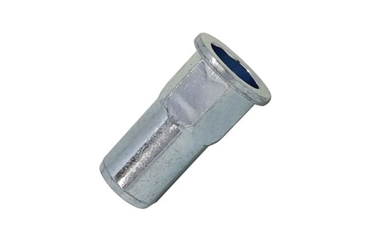 M8 RIV NUT (FLANGED) STEEL FULL HEX  (CLOSED)