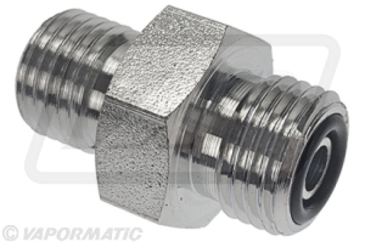 MALE/MALE ADAPTOR 9/16 ORFS X 1/4 BSP