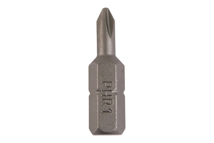 No.1 x 25 Phillips Driver Bit - S2 Grey 1PH25PACK