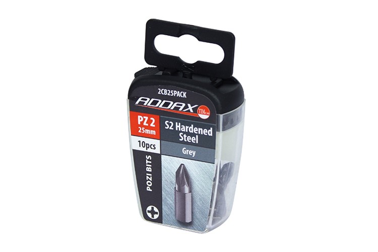 No.2 x 25 Pozi Driver Bit - S2 Grey 2CB25PACK