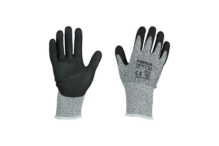 PU COATED HIGH CUT GLOVES (LARGE)