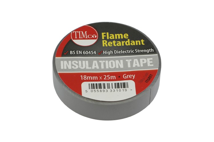 PVC INSULATION TAPE 25M X 18MM (GREY)