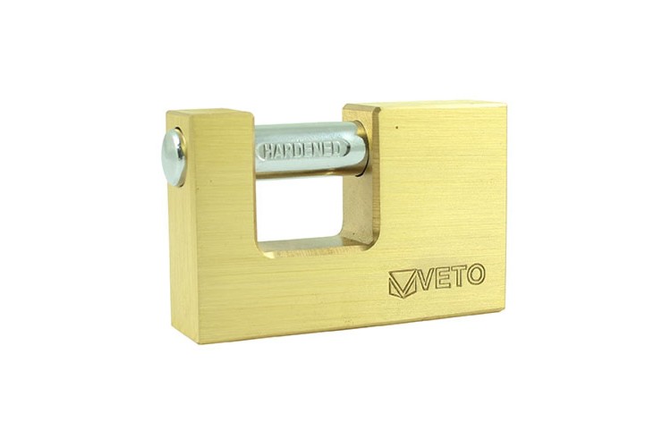 75MM  RECTANGLE BRASS PADLOCK (VETO)