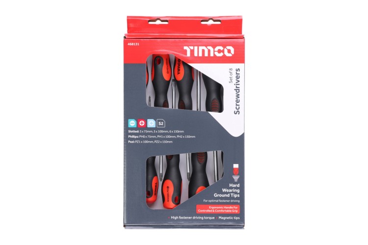 SCREWDRIVER SET (8PCS) (TIMCO)