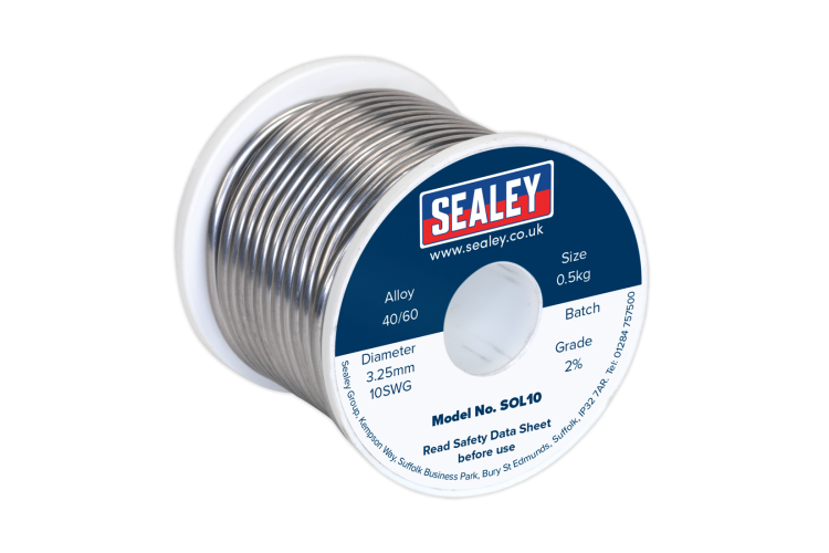 SOLDER WIRE QUICK FLOW 3.25MM/10SWG 40/60 0.5KG REEL