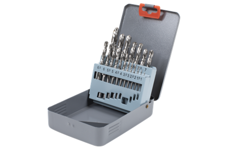 SPIRAL DRILL BIT SET (LEFT-HAND) (19PC)