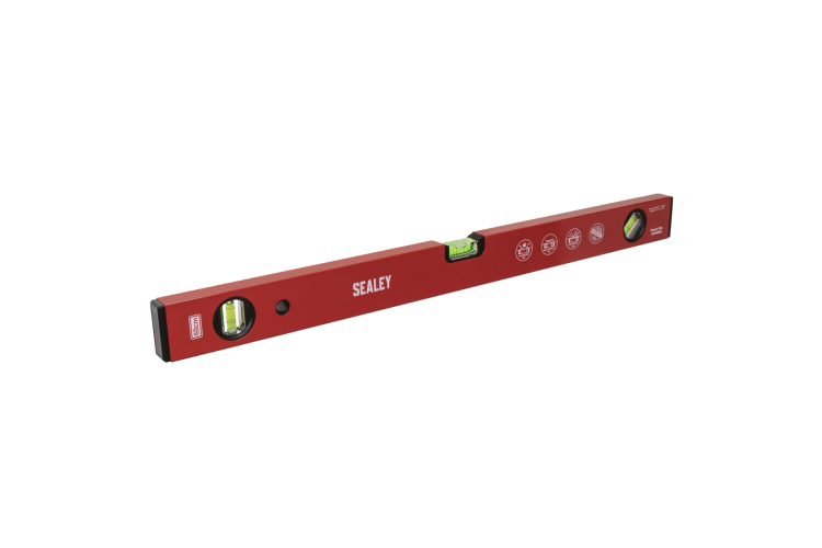 SPIRIT LEVEL 600MM - One of a comprehensive range of Premier Hand Tools, suitable for daily professional use. - Extruded 0.9mm aluminium box section level. - Powder coated for corrosion resistance. - Accuracy 1mm in 1m (0.057°). - Model includes UV resist