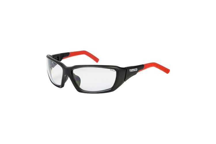 SPORTS STYLE SAFETY GLASSES (CLEAR) (ONE SIZE)