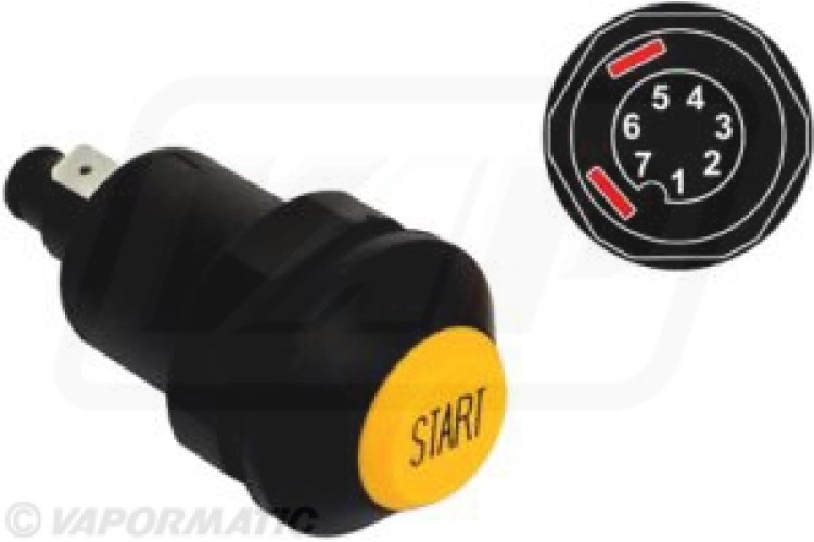 STARTER PUSH SWITCH (12VDC - 25A) (YELLOW)