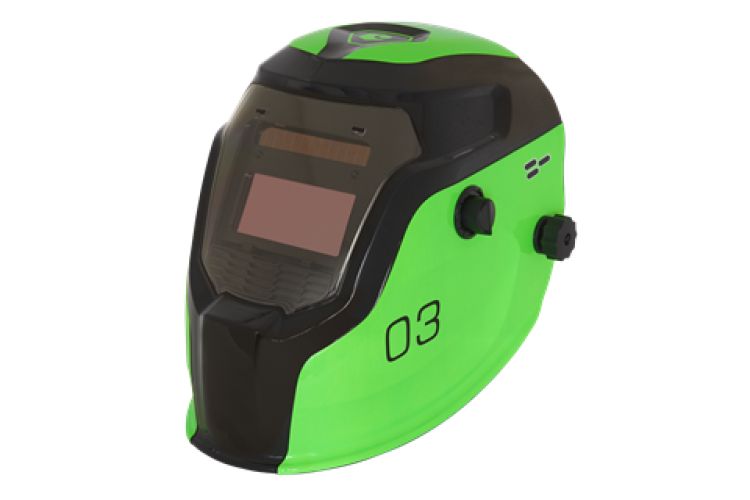 WELDING HELMET (AUTO DARKENING)  (SHADE 9-13) GREEN