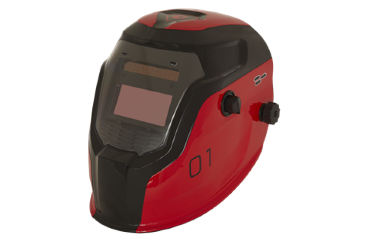 WELDING HELMET (AUTO DARKENING)  (SHADE 9-13) RED